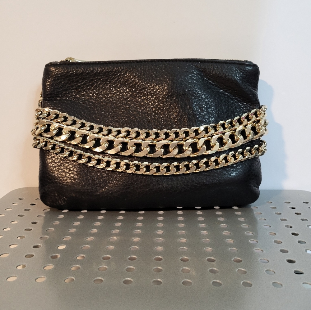 DANIER BLACK LEATHER CLUTCH